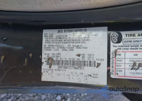 2007 Mercury Milan I4 из США, поврежденный, VIN 3MEHM07Z27R662313